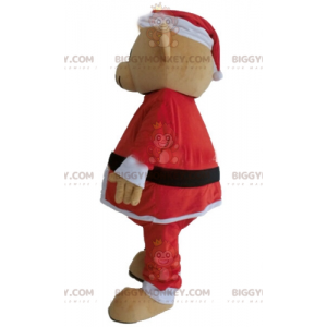 BIGGYMONKEY™ mascottekostuum pluche teddybeer in kerstmanoutfit