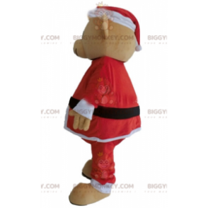 BIGGYMONKEY™ mascottekostuum pluche teddybeer in kerstmanoutfit