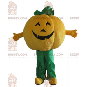 Costume de mascotte BIGGYMONKEY™ de citrouille orange et verte