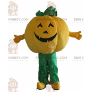 Costume de mascotte BIGGYMONKEY™ de citrouille orange et verte