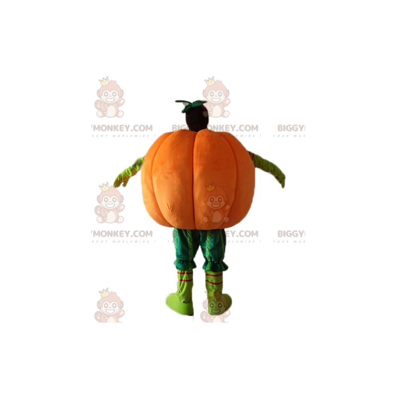 Orange and Green Giant Pumpkin BIGGYMONKEY™ Mascot Costume –