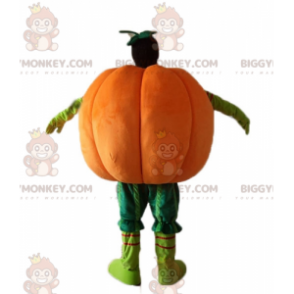 Orange and Green Giant Pumpkin BIGGYMONKEY™ Mascot Costume –