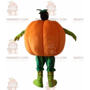 Orange und grüner Riesenkürbis BIGGYMONKEY™ Maskottchenkostüm -