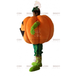 Costume mascotte BIGGYMONKEY™ zucca gigante arancione e verde -