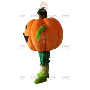 Orange and Green Giant Pumpkin BIGGYMONKEY™ Mascot Costume –