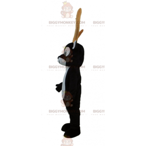 BIGGYMONKEY™ Mascot Costume Black and White Reindeer with Big