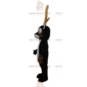 Costume de mascotte BIGGYMONKEY™ de renne noir et blanc avec de