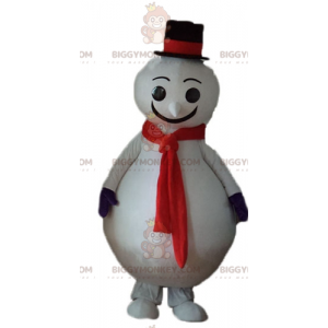 BIGGYMONKEY™ Big White Red and Black Snowman Mascot Costume –