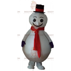 Στολή μασκότ BIGGYMONKEY™ Big White Red and Black Snowman -