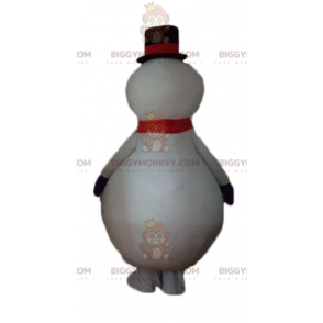 Kostým maskota BIGGYMONKEY™ Big White Red and Black Snowman –