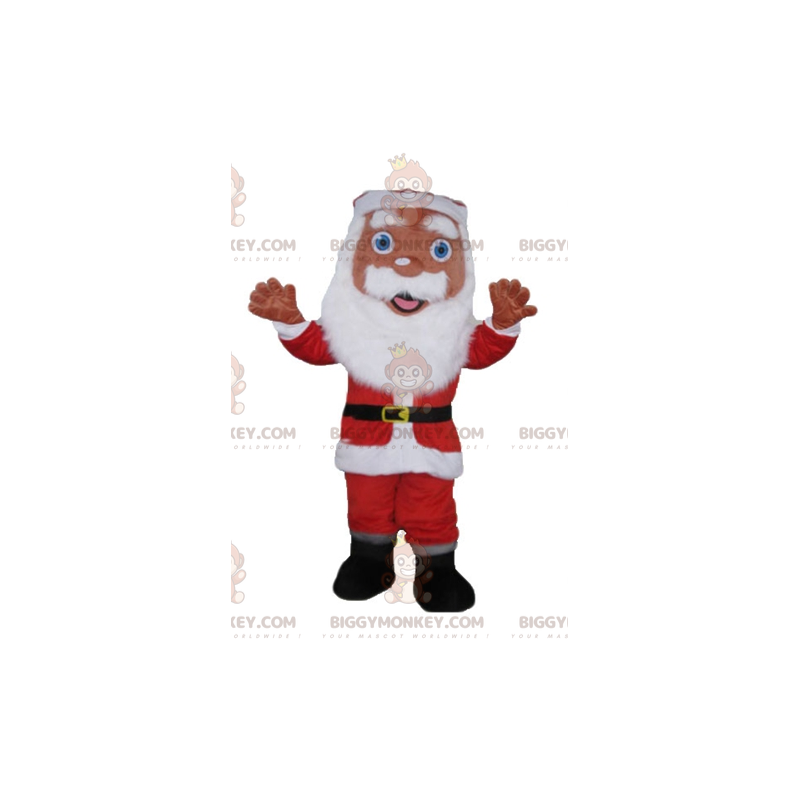 Kerstman BIGGYMONKEY™ mascottekostuum gekleed in rood en wit