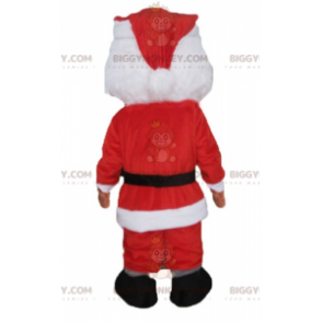 Kerstman BIGGYMONKEY™ mascottekostuum gekleed in rood en wit