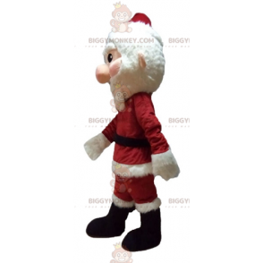 Traje de mascote de Papai Noel BIGGYMONKEY™ vestido de vermelho