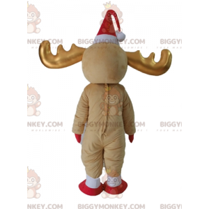 Disfraz de mascota BIGGYMONKEY™ Reno marrón y blanco con
