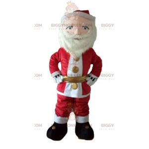 Kostým maskota Santa Clause BIGGYMONKEY™ v červenobílém