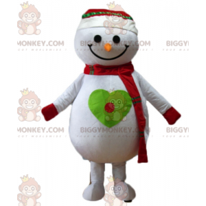 Costume de mascotte BIGGYMONKEY™ de gros bonhomme de neige très