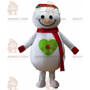 BIGGYMONKEY™ Disfraz de mascota de gran muñeco de nieve