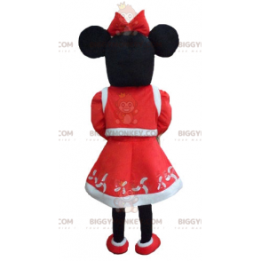 Costume de mascotte BIGGYMONKEY™ de Minnie Mouse habillée en