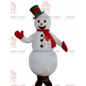 Costume de mascotte BIGGYMONKEY™ de joli bonhomme de neige