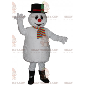 Costume de mascotte BIGGYMONKEY™ de bonhomme de neige doux