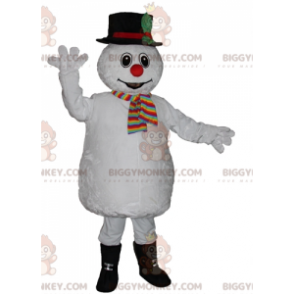 Colorful and Cute Soft Snowman BIGGYMONKEY™ Mascot Costume –