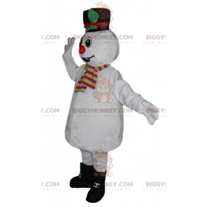 Colorful and Cute Soft Snowman BIGGYMONKEY™ Mascot Costume –