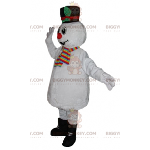 Disfraz de mascota BIGGYMONKEY™ de muñeco de nieve suave y