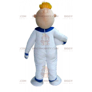 BIGGYMONKEY™ maskottiasu Vaalea mies, astronautti valkoisessa