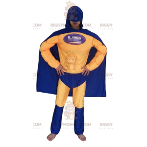 Superheltekostume i blåt og gult outfit - Biggymonkey.com