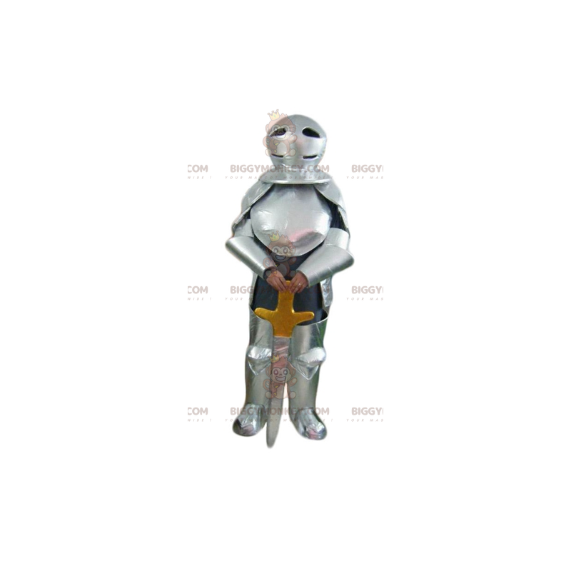 Costume de mascotte BIGGYMONKEY™ de chevalier avec une armure