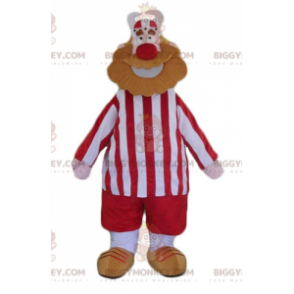 Costume da uomo vichingo barbuto BIGGYMONKEY™ vestito di rosso