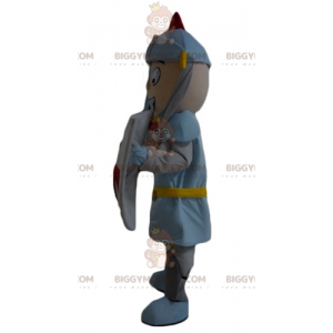 Knight Boy BIGGYMONKEY™ Maskottchenkostüm mit Helm und Schild -