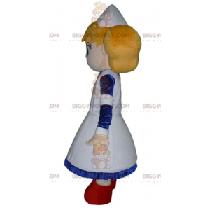 Disfraz de mascota BIGGYMONKEY™ Enfermera rubia con vestido