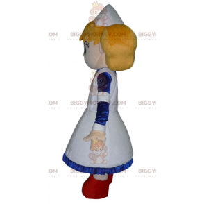 Traje de mascote BIGGYMONKEY™ Enfermeira loira com vestido