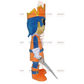 Blue Haired Knight Boy BIGGYMONKEY™ Mascot Costume -