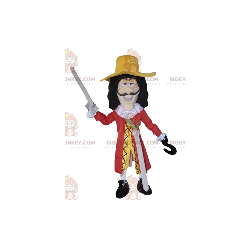 BIGGYMONKEY™ mascot costume of Captain Hook villain character in Peter Pan