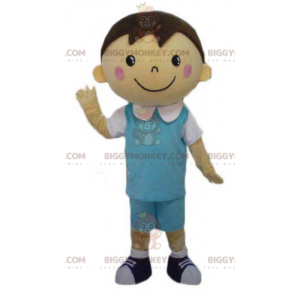 BIGGYMONKEY™ Costume da mascotte Scolaro ben vestito con abito