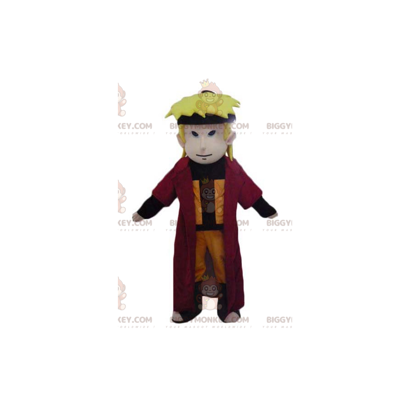 Costume de mascotte BIGGYMONKEY™ de garçon blond de samouraï de