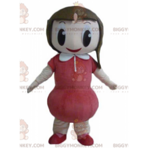 BIGGYMONKEY™ Costume da mascotte Ragazza molto sorridente con