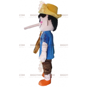 Pinocchio berømte tegneseriefigur BIGGYMONKEY™ maskotkostume -