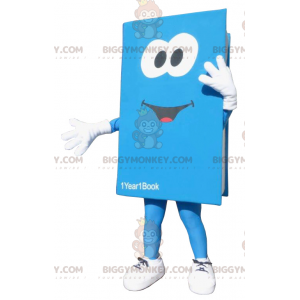 Costume de mascotte BIGGYMONKEY™ de livre bleu géant -