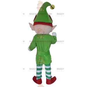 Elf Leprechaun BIGGYMONKEY™ mascottekostuum gekleed in groen