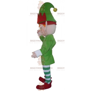 Elf Leprechaun BIGGYMONKEY™ mascottekostuum gekleed in groen