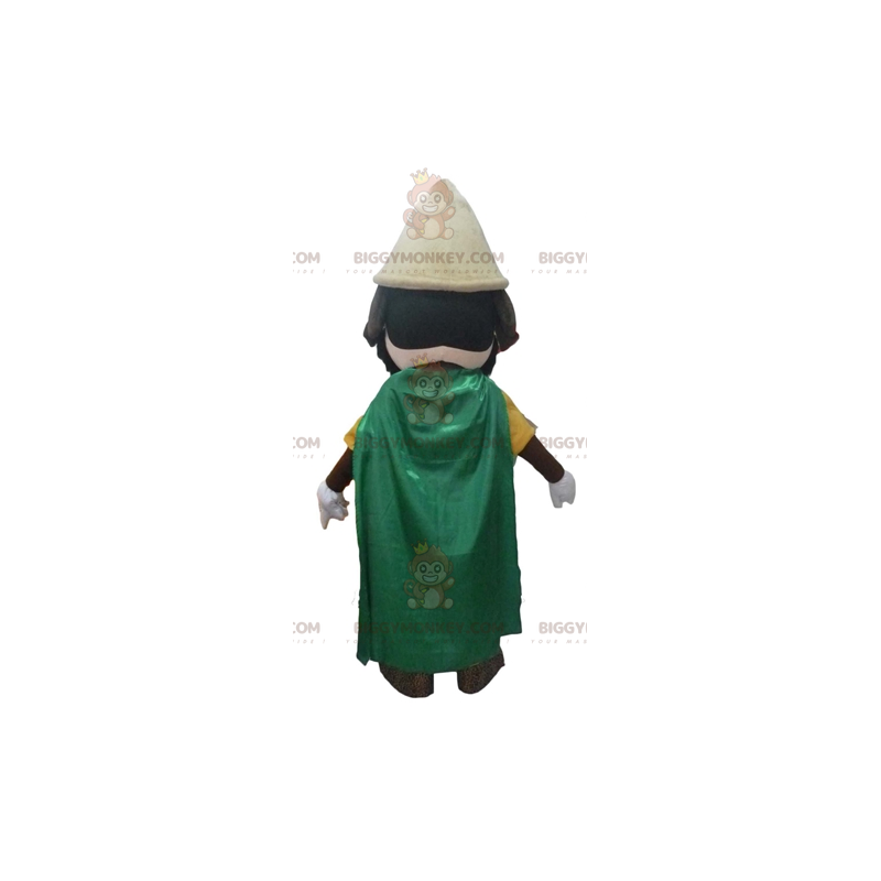 Knight BIGGYMONKEY™ Maskottchenkostüm mit gelbem Outfit und