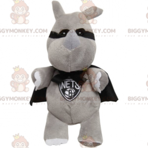 Masked Bunny BIGGYMONKEY™ mascottekostuum met cape -