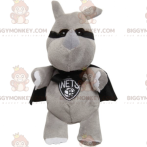 Masked Bunny BIGGYMONKEY™ maskotkostume med kappe -