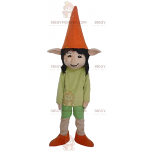 Traje de mascote duende duende de orelhas pontudas muito