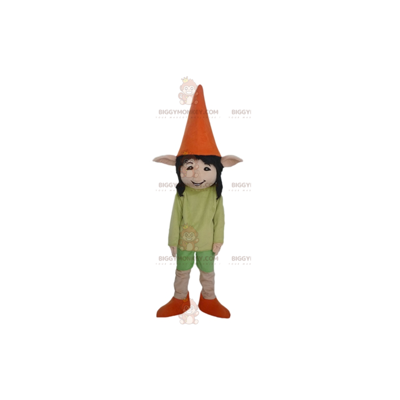 Traje de mascote duende duende de orelhas pontudas muito