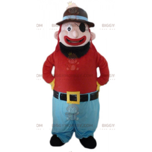 Traje de mascote BIGGYMONKEY™ de homem barbudo sorridente com