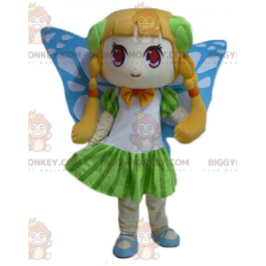 BIGGYMONKEY™-mascottekostuum voor meisjes met vlindervleugels -